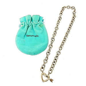 Tiffany Heart Arrow Necklace Silver
